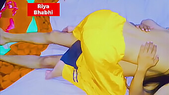 Seductive Indian Couple Engages In Passionate Doggy Style Sex After Passionate Kissing | Riya Bhabi