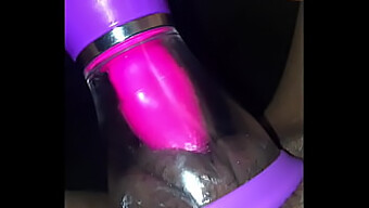 Enjoy Watching A Vibrator Suck And Lick My Huge Pussy